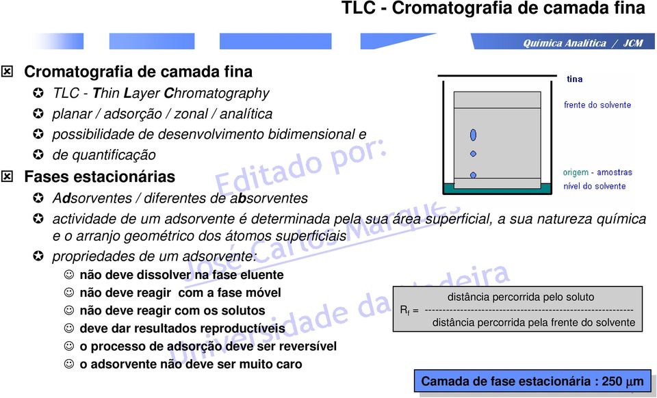 TLC - Cromatografia de camada fina - PDF Download grátis