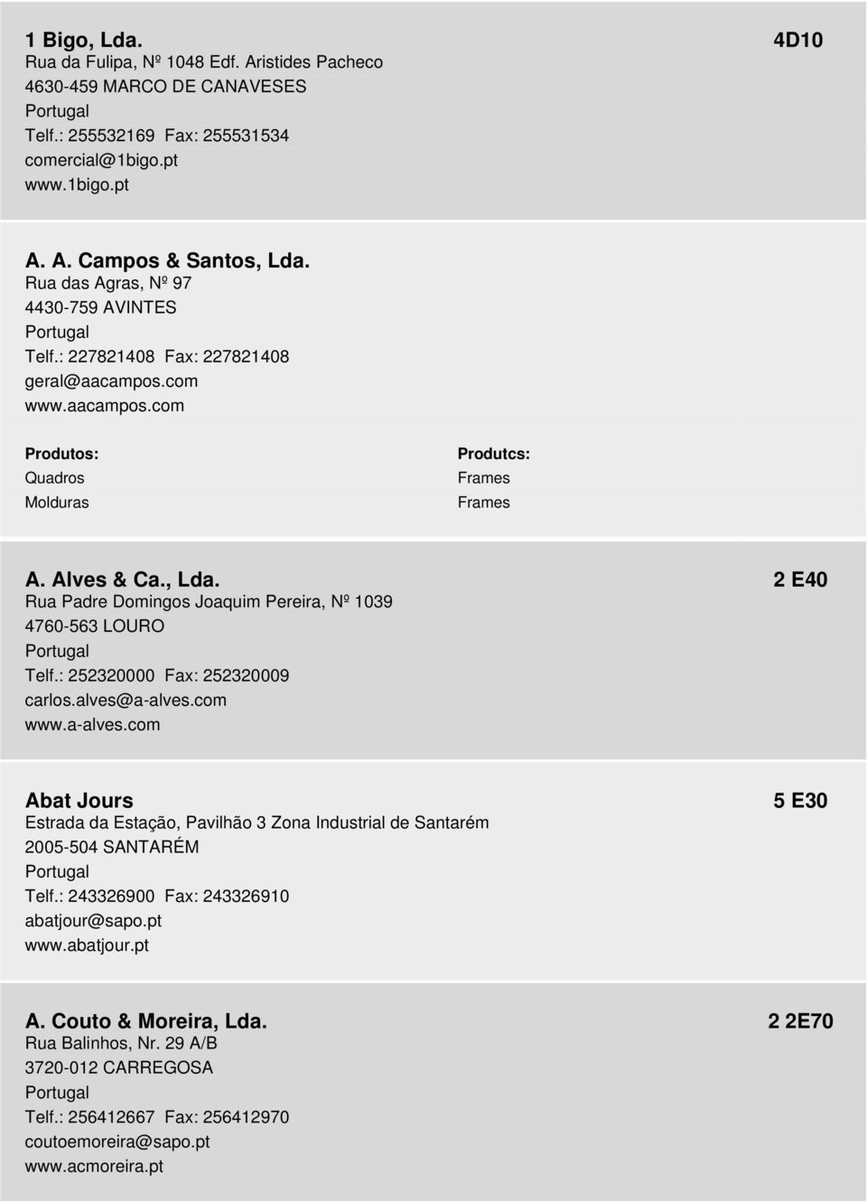 A. A. Campos & Santos, Lda. Rua das Agras, Nº AVINTES Portugal Telf.: Fax:  geral@aacampos.com - PDF Free Download