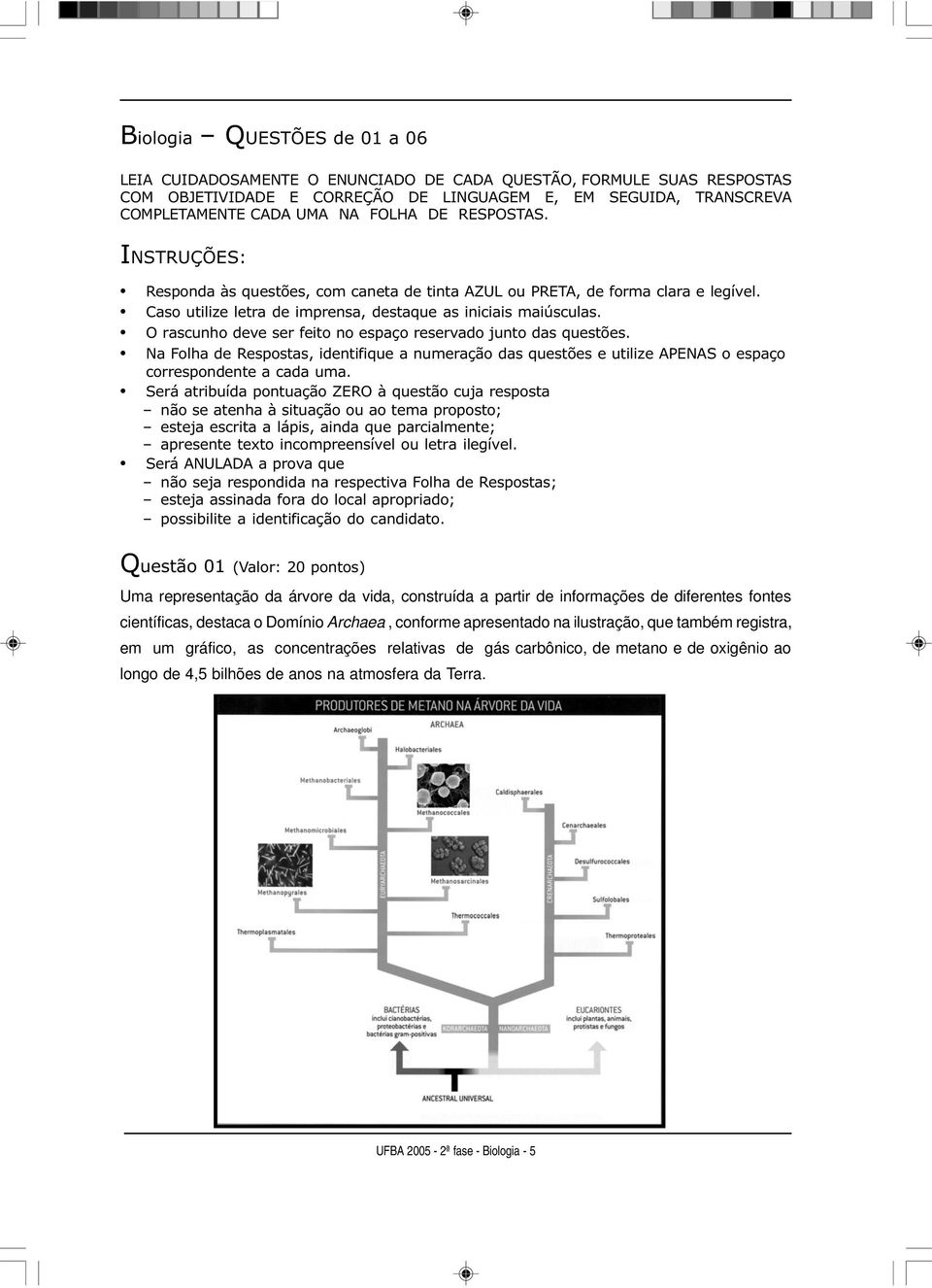 O rascunho deve ser feito no espaço reservado junto das questões. Na Folha de Respostas, identifique a numeração das questões e utilize APENAS o espaço correspondente a cada uma.