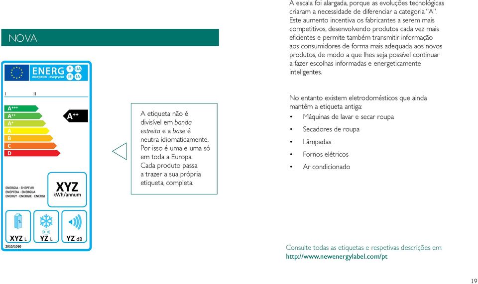 novos produtos, de modo a que lhes seja possível continuar a fazer escolhas informadas e energeticamente inteligentes.