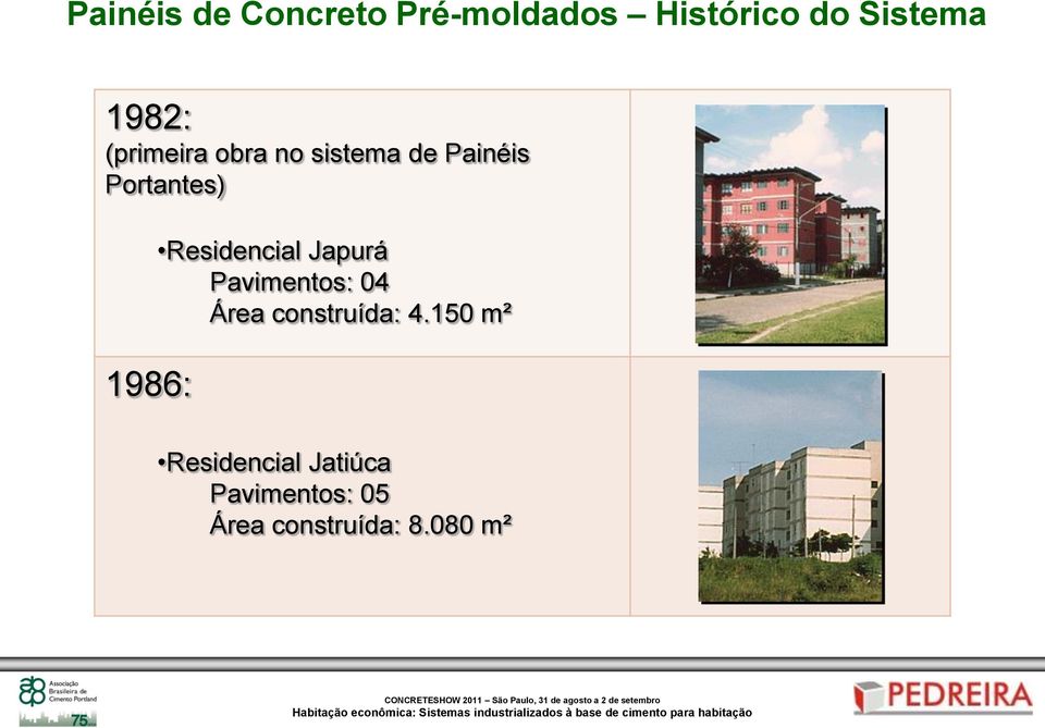 1986: Residencial Japurá Pavimentos: 04 Área construída: 4.