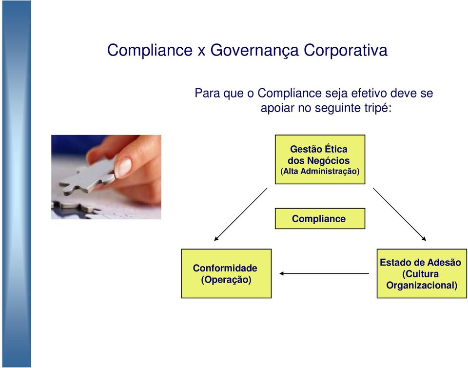 tripé: Gestão Ética dos Negócios (Alta Administração)