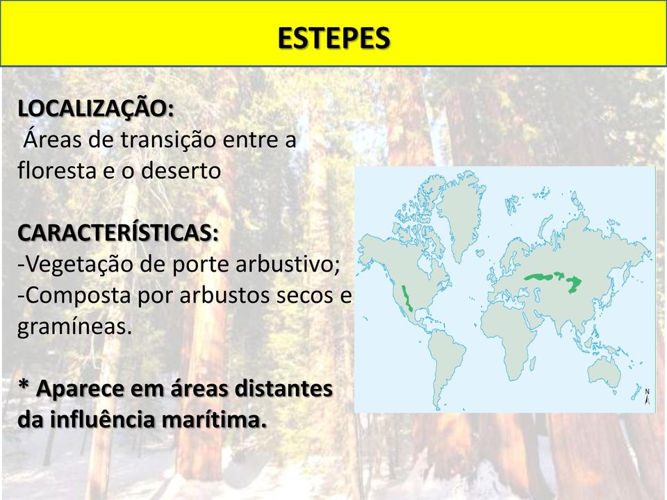 arbustivo; -Composta por arbustos secos e gramíneas.