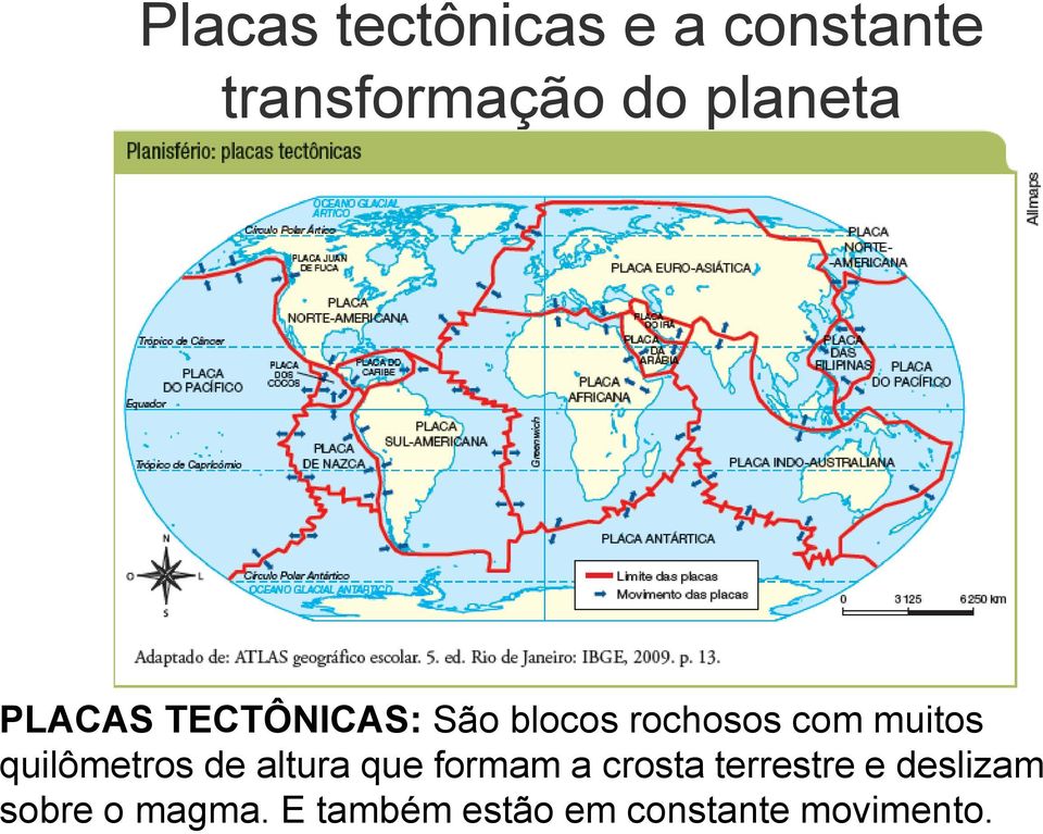 muitos quilômetros de altura que formam a crosta