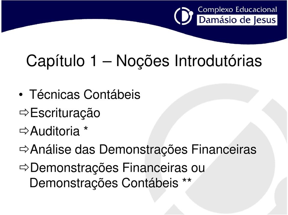 Demonstrações Financeiras