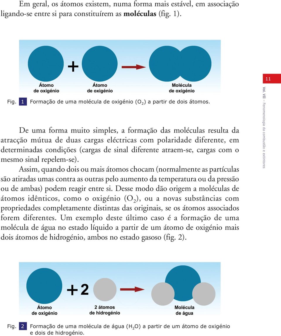 De uma forma muito simples, a formação das moléculas resulta da atracção mútua de duas cargas eléctricas com polaridade diferente, em determinadas condições (cargas de sinal diferente atraem-se,