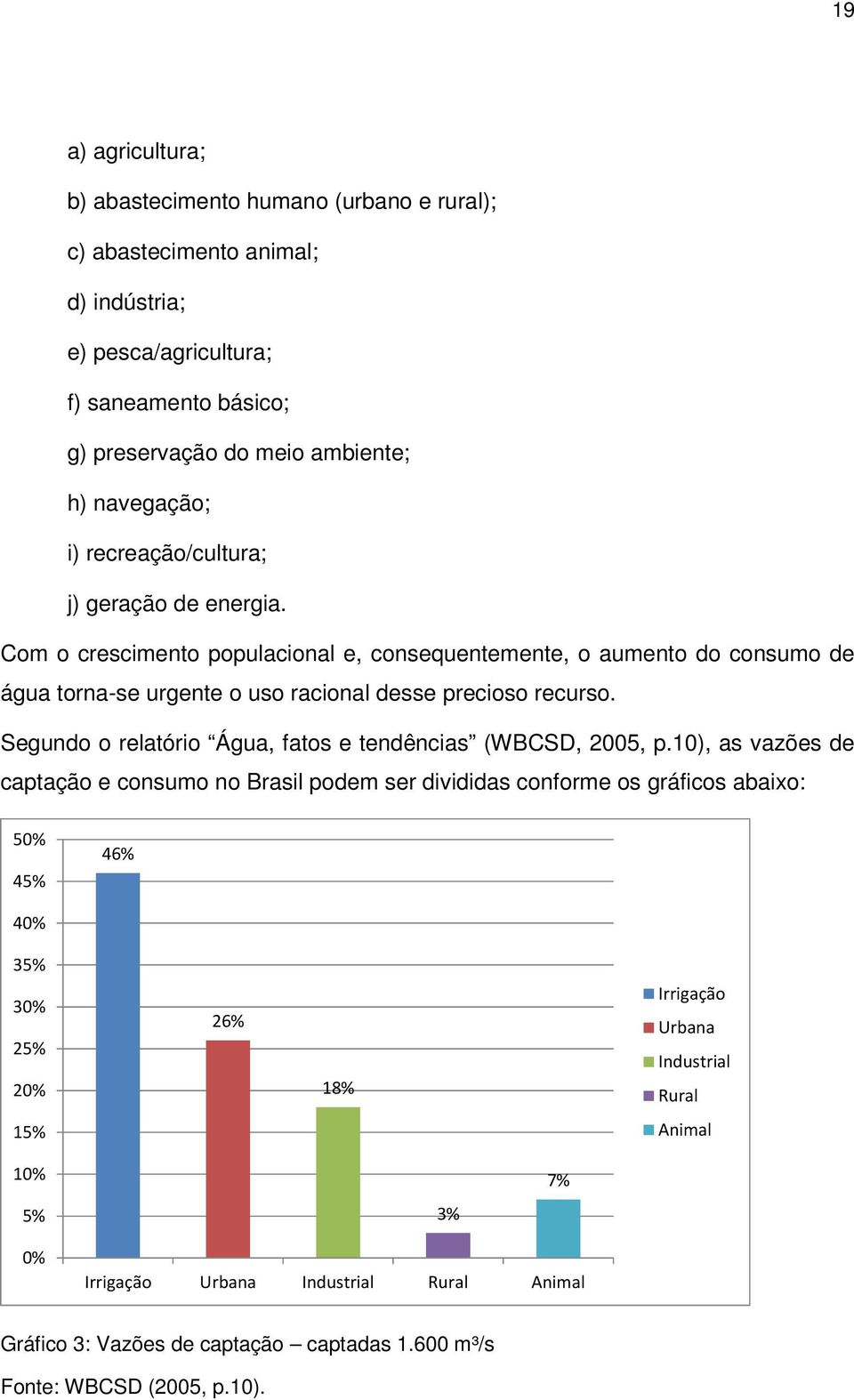 Com o crescimento populacional e, consequentemente, o aumento do consumo de água torna-se urgente o uso racional desse precioso recurso.