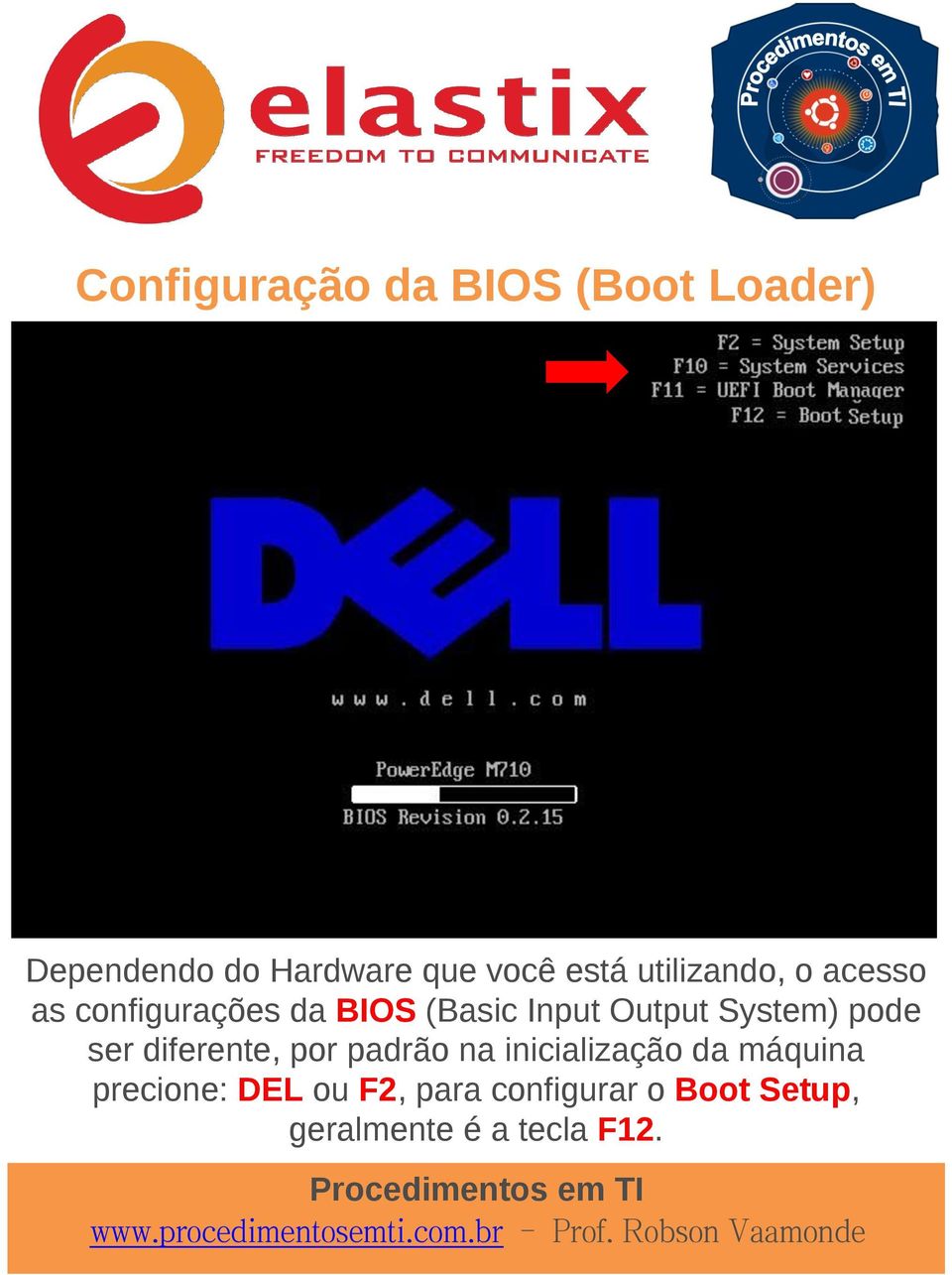 System) pode ser diferente, por padrão na inicialização da máquina