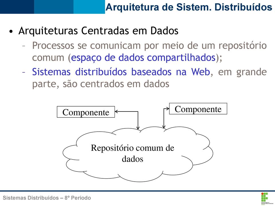 Sistemas distribuídos baseados na Web, em grande parte, são