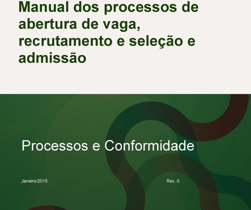 seleção e admissão Processos e