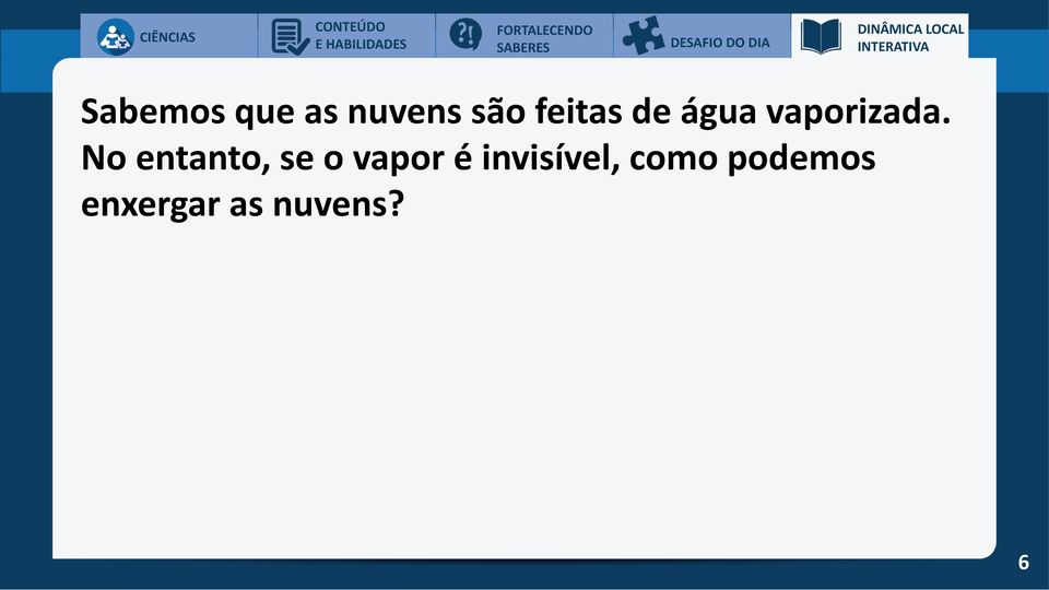 nuvens são feitas de água vaporizada.