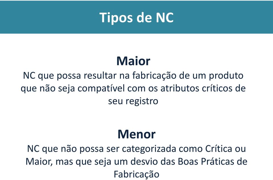 seu registro Menor NC que não possa ser categorizada como