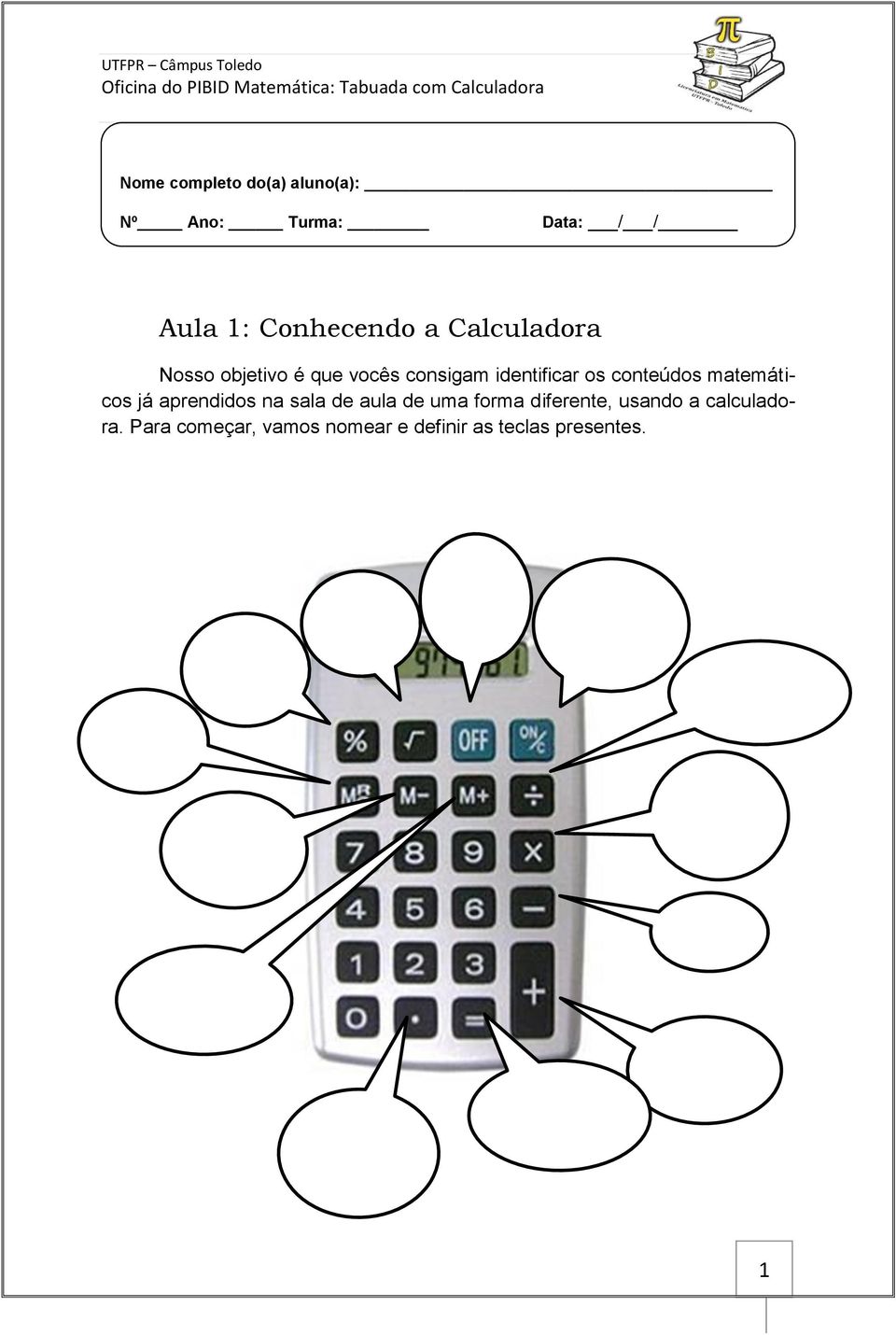 Aula 1: Conhecendo a Calculadora - PDF Free Download