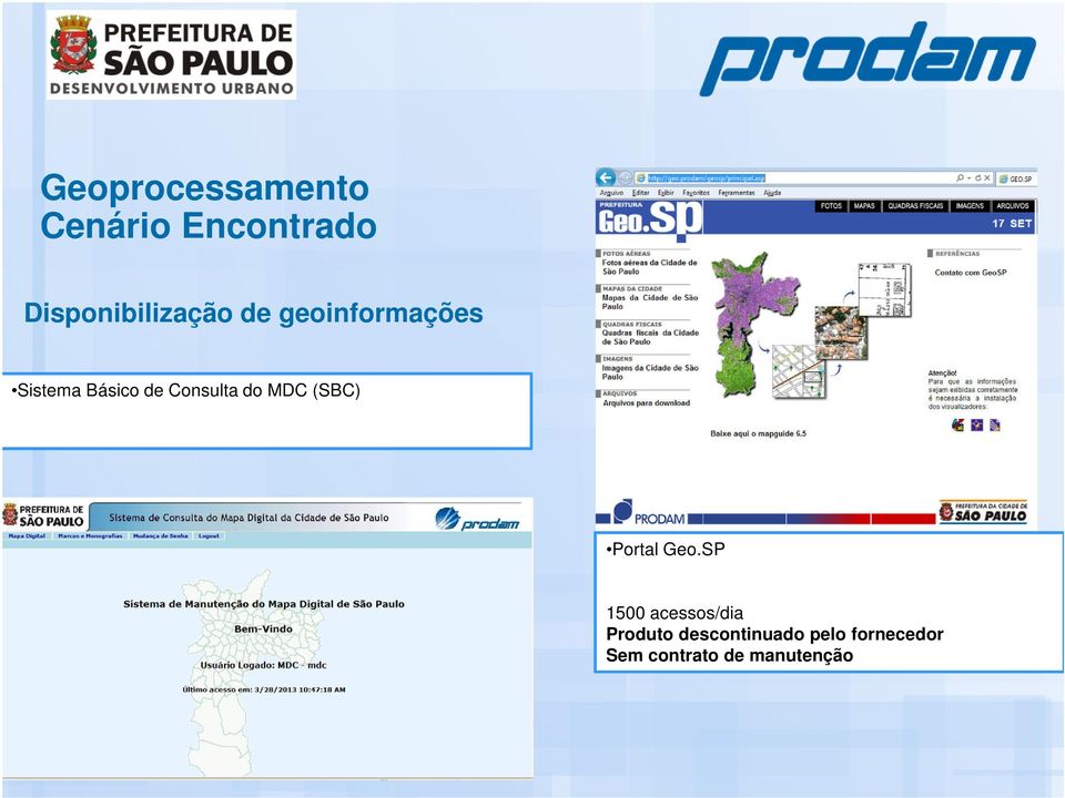 de Consulta do MDC (SBC) Portal Geo.