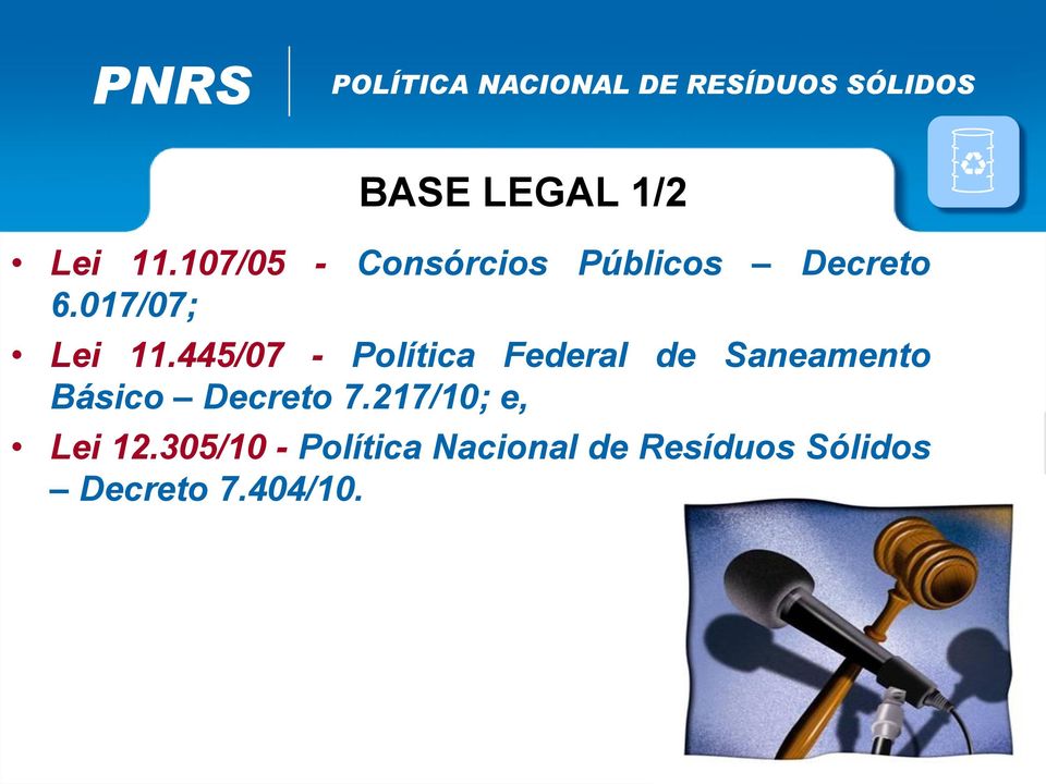 445/07 - Política Federal de Saneamento Básico Decreto 7.