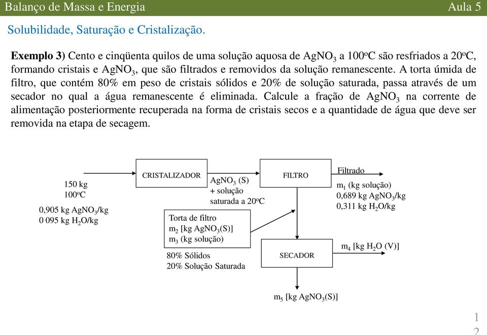 A torta úmida de filtro, que contém 80% em peso de cristais sólidos e 20% de solução saturada, passa através de um secador no qual a água remanescente é eliminada.