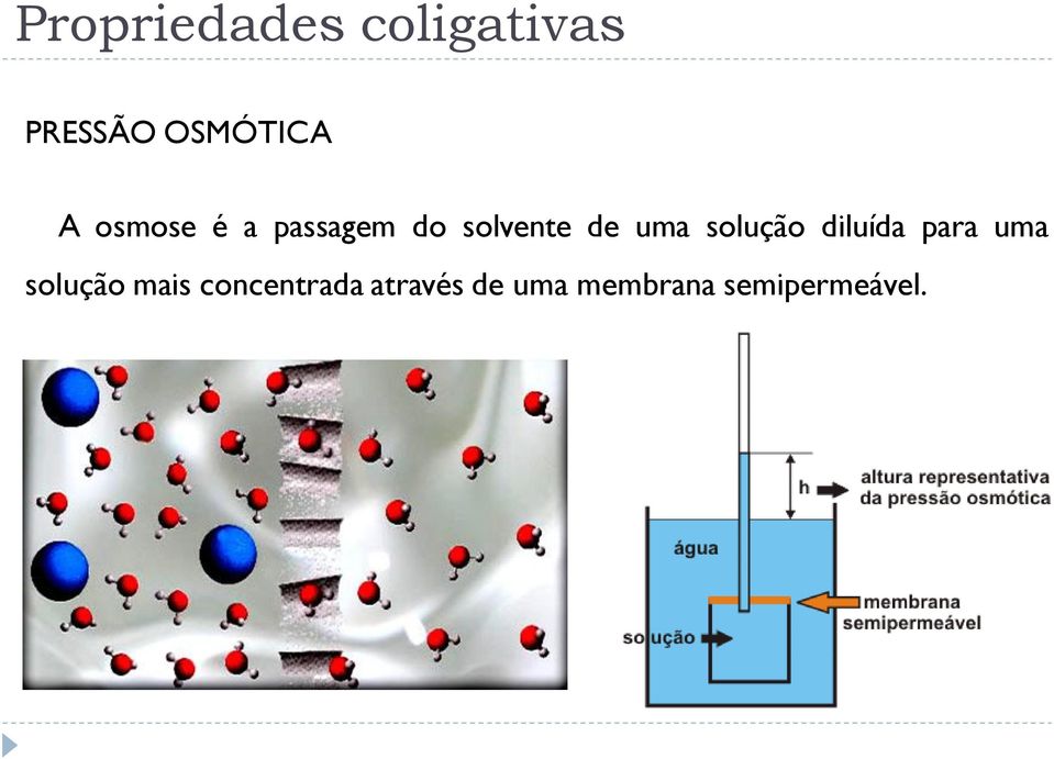 diluída para uma solução mais