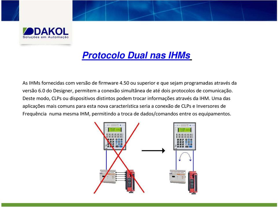 0 do Designer, permitem a conexão simultânea de até dois protocolos de comunicação.