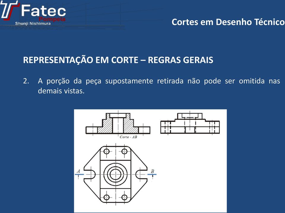 A porção da peça supostamente