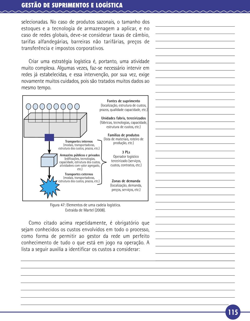 tarifárias, preços de transferência e impostos corporativos. Criar uma estratégia logística é, portanto, uma atividade muito complexa.