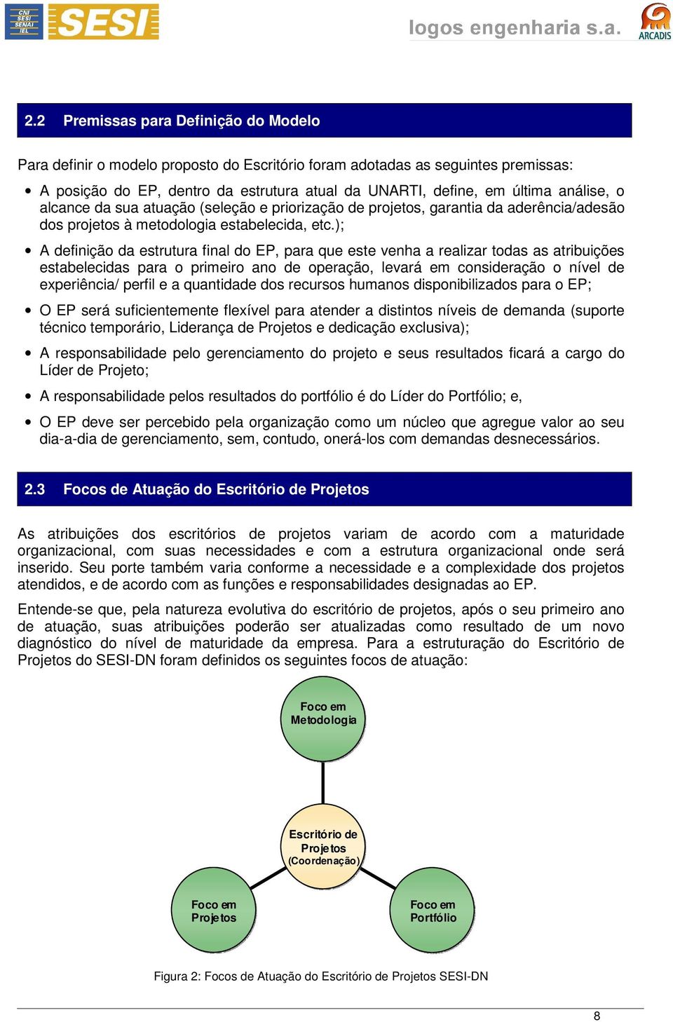 ); A definição da estrutura final do EP, para que este venha a realizar todas as atribuições estabelecidas para o primeiro ano de operação, levará em consideração o nível de experiência/ perfil e a