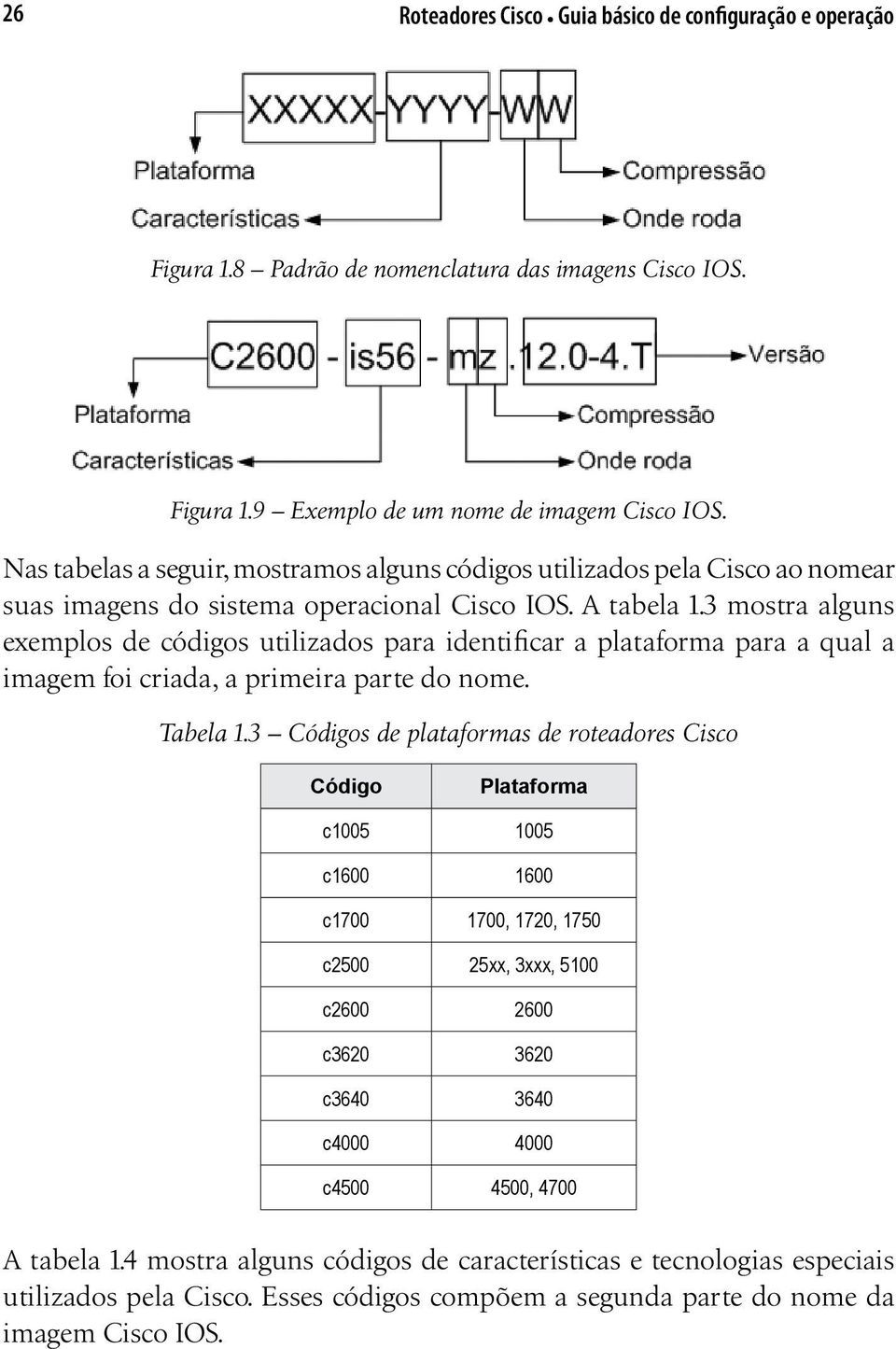 3 mostra alguns exemplos de códigos utilizados para identificar a plataforma para a qual a imagem foi criada, a primeira parte do nome. Tabela 1.