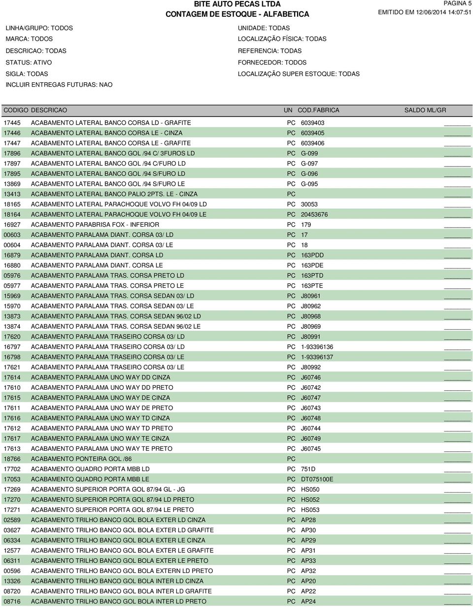 BANCO GOL /94 S/FURO LE PC G-095 13413 ACABAMENTO LATERAL BANCO PALIO 2PTS.