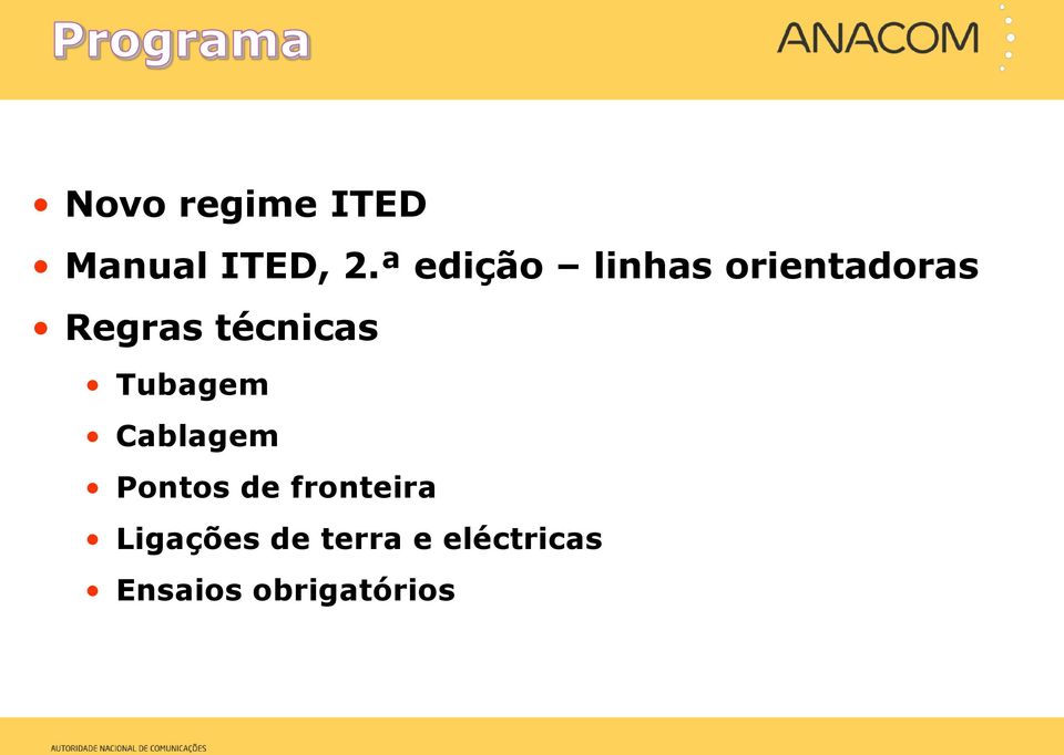 técnicas Tubagem Cablagem Pontos de