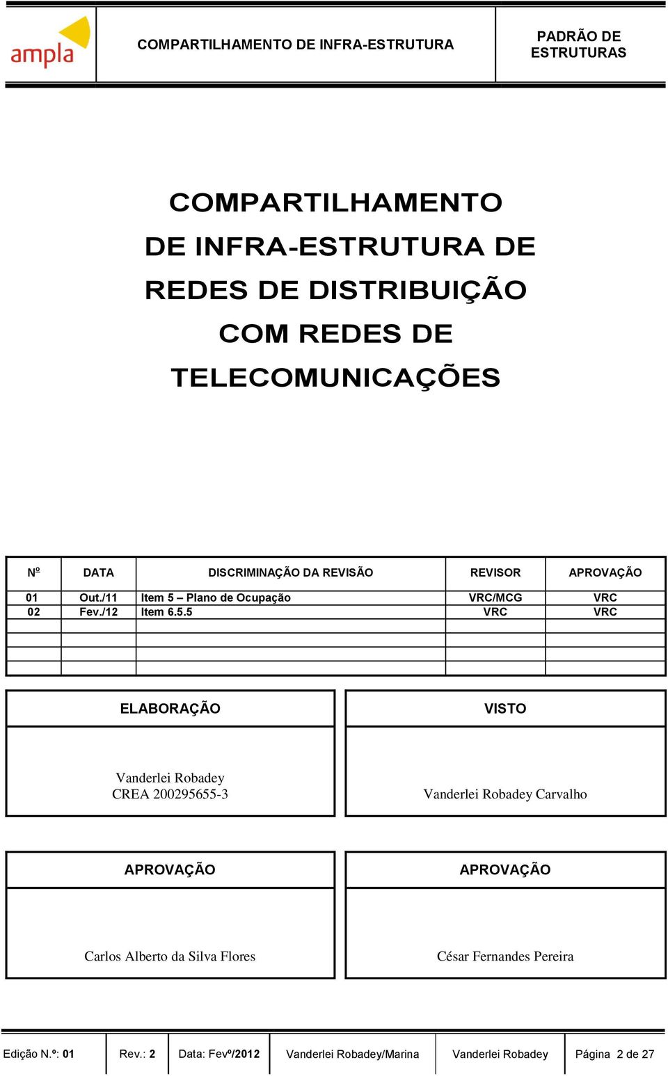 Plano de Ocupação VRC/MCG VRC 02 Fev./12 Item 6.5.