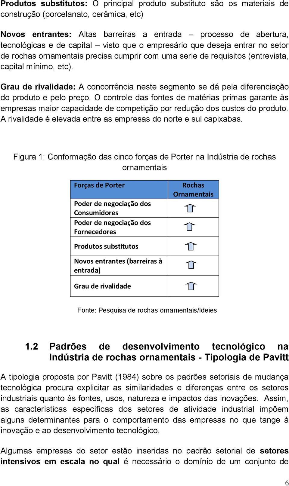 Grau de rivalidade: A concorrência neste segmento se dá pela diferenciação do produto e pelo preço.