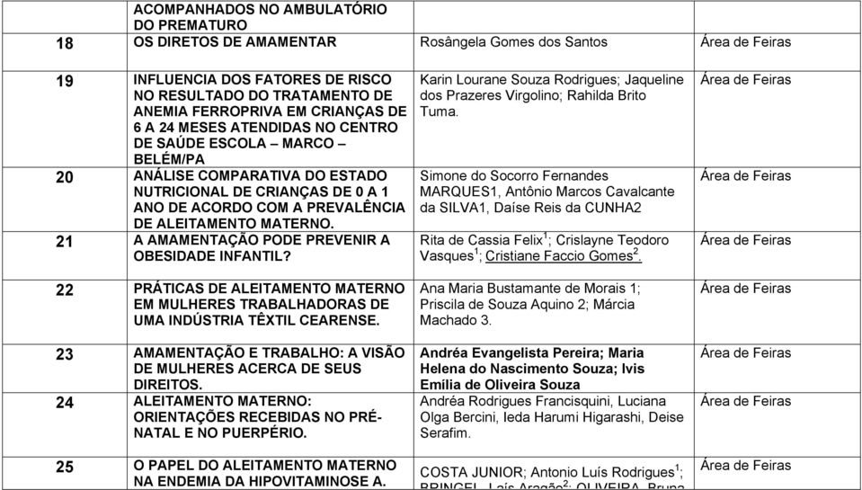 X ENAM ENCONTRO NACIONAL DE ALEITAMENTO MATERNO - PDF Download grátis