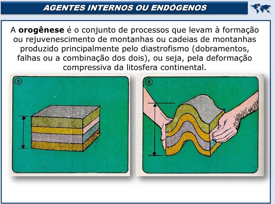 produzido principalmente pelo diastrofismo (dobramentos, falhas ou a