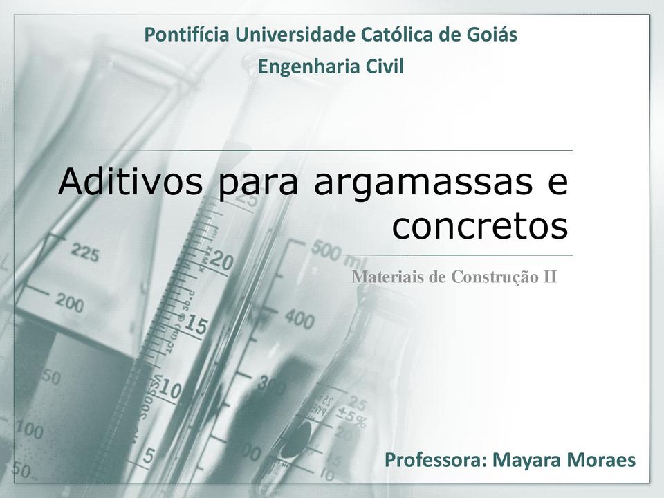 argamassas e concretos Materiais de