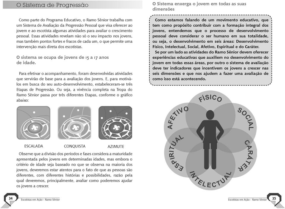 O sistema se ocupa de jovens de 15 a 17 anos de idade. Para efetivar o acompanhamento, foram desenvolvidas atividades que servirão de base para a avaliação dos jovens.