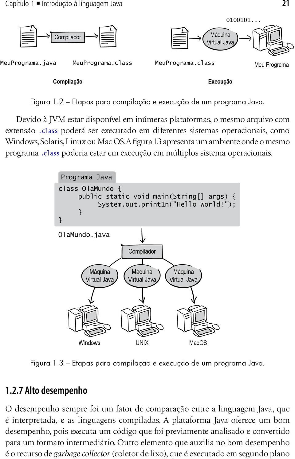 class poderá ser executado em diferentes sistemas operacionais, como Windows, Solaris, Linux ou Mac OS. A figura 1.3 apresenta um ambiente onde o mesmo programa.