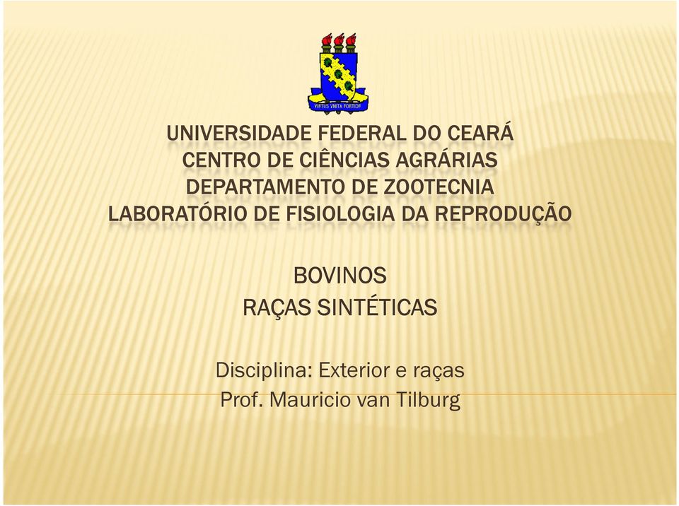 FISIOLOGIA DA REPRODUÇÃO BOVINOS RAÇAS SINTÉTICAS