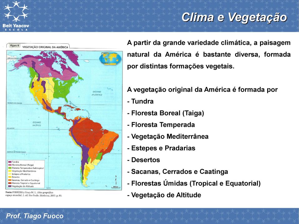 A vegetação original da América é formada por - Tundra - Floresta Boreal (Taiga) - Floresta