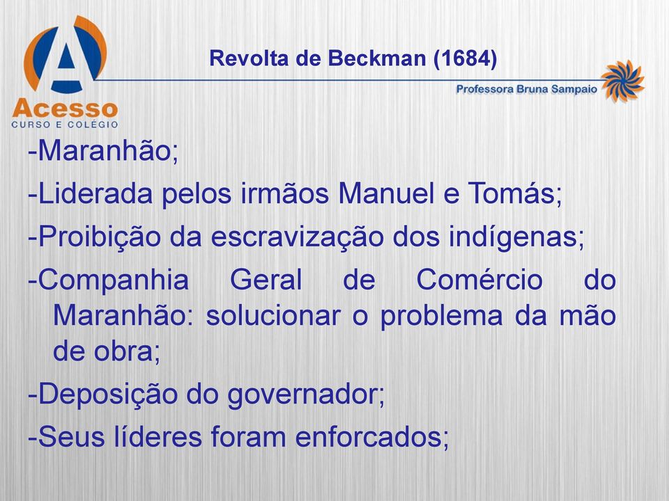 -Companhia Geral de Comércio do Maranhão: solucionar o problema