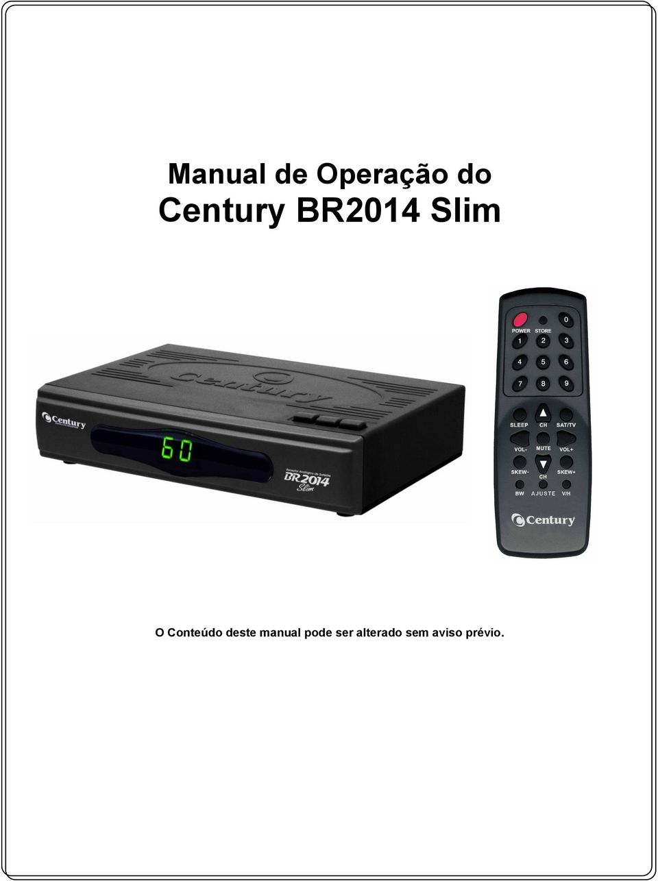 Conteúdo deste manual