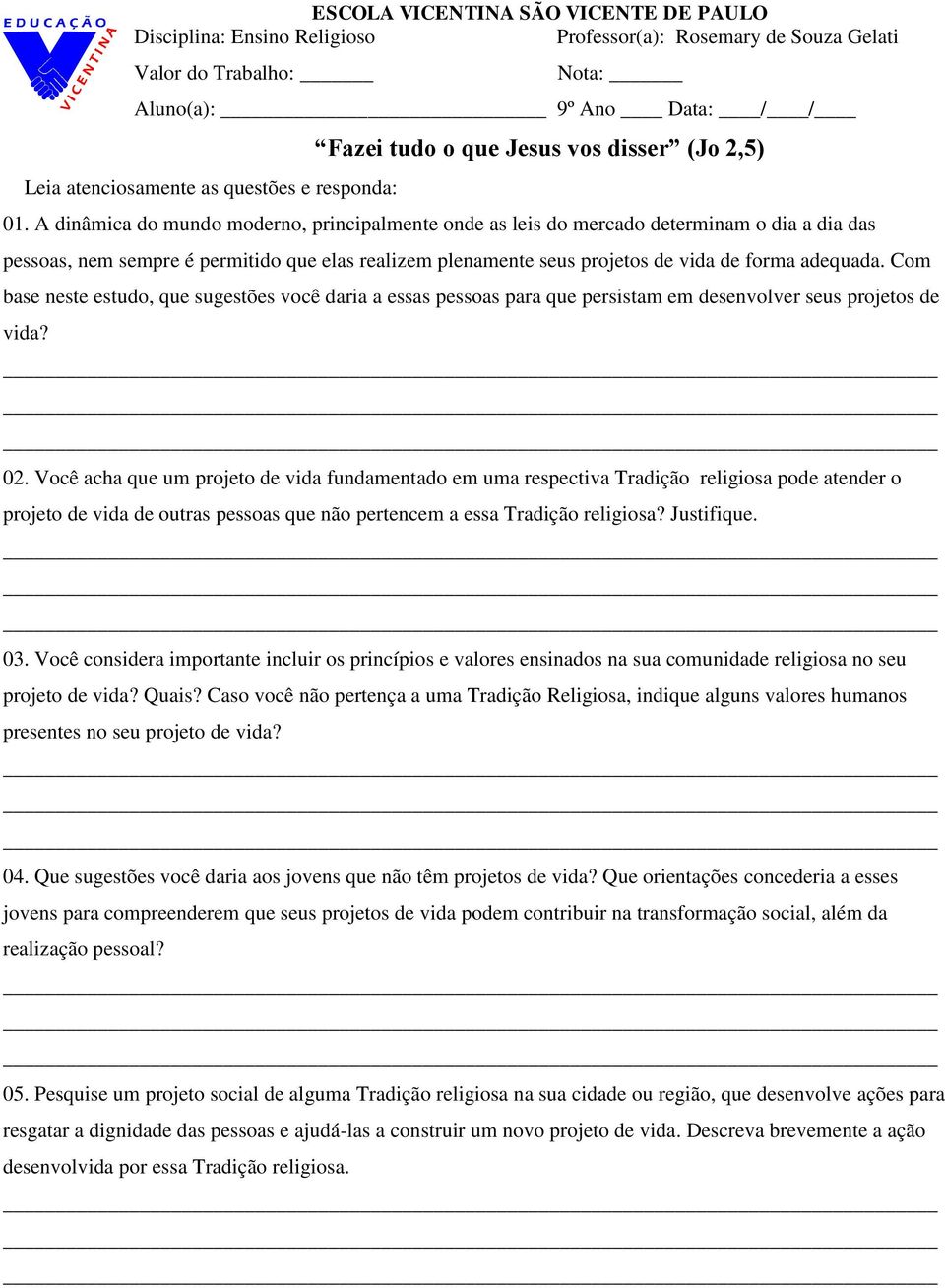 A dinâmica do mundo moderno, principalmente onde as leis do mercado determinam o dia a dia das pessoas, nem sempre é permitido que elas realizem plenamente seus projetos de vida de forma adequada.