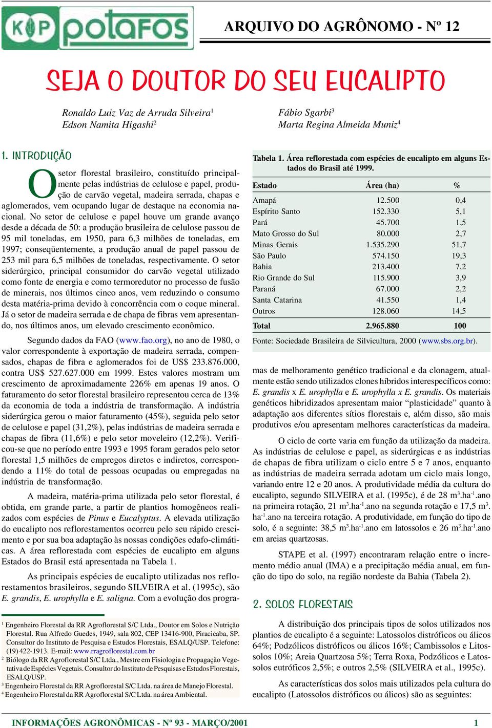 destaque na economia nacional.