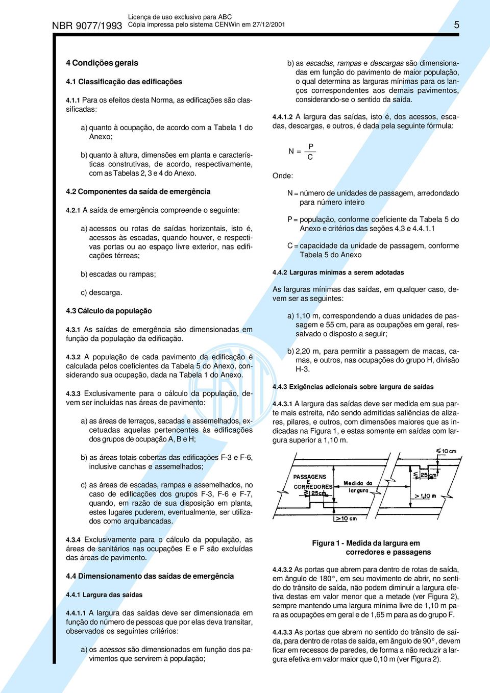 Classificação das edificações 4.1.