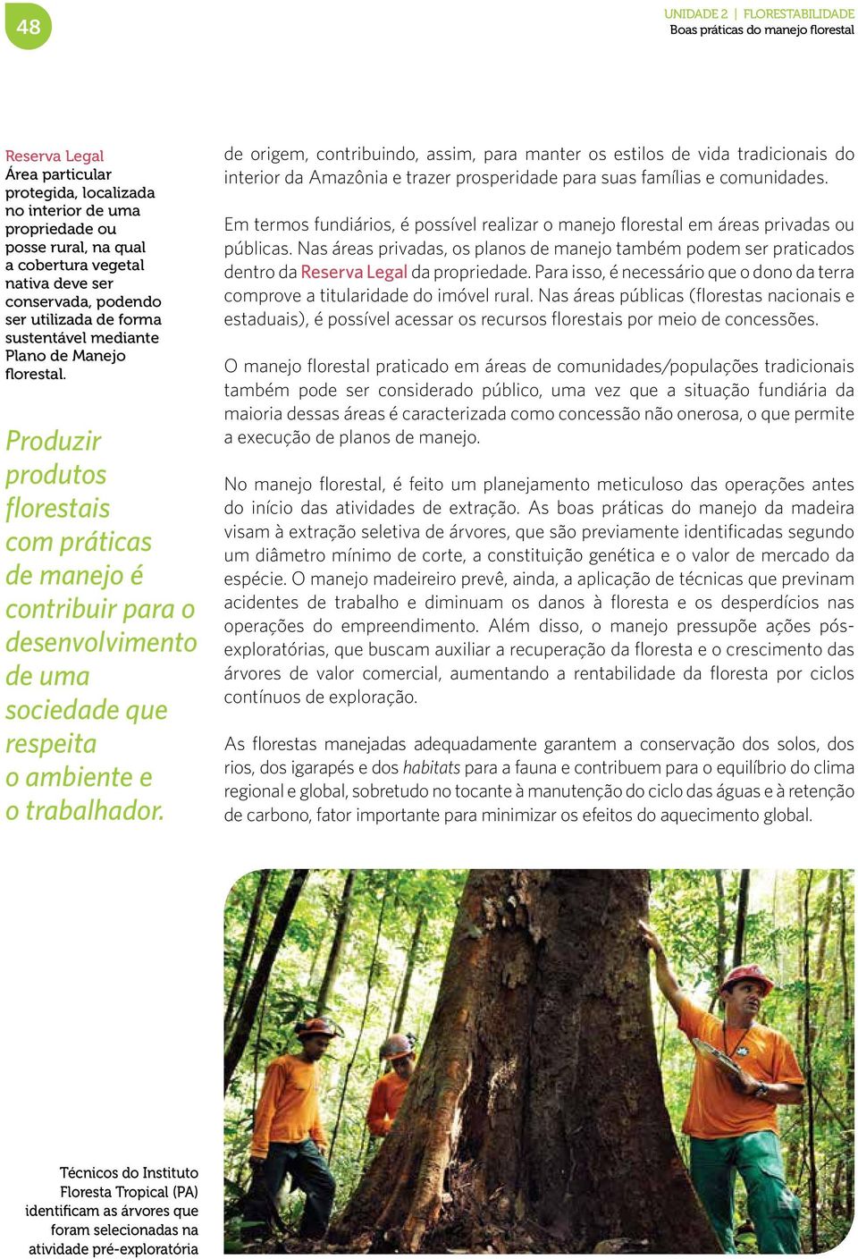 Produzir produtos florestais com práticas de manejo é contribuir para o desenvolvimento de uma sociedade que respeita o ambiente e o trabalhador.
