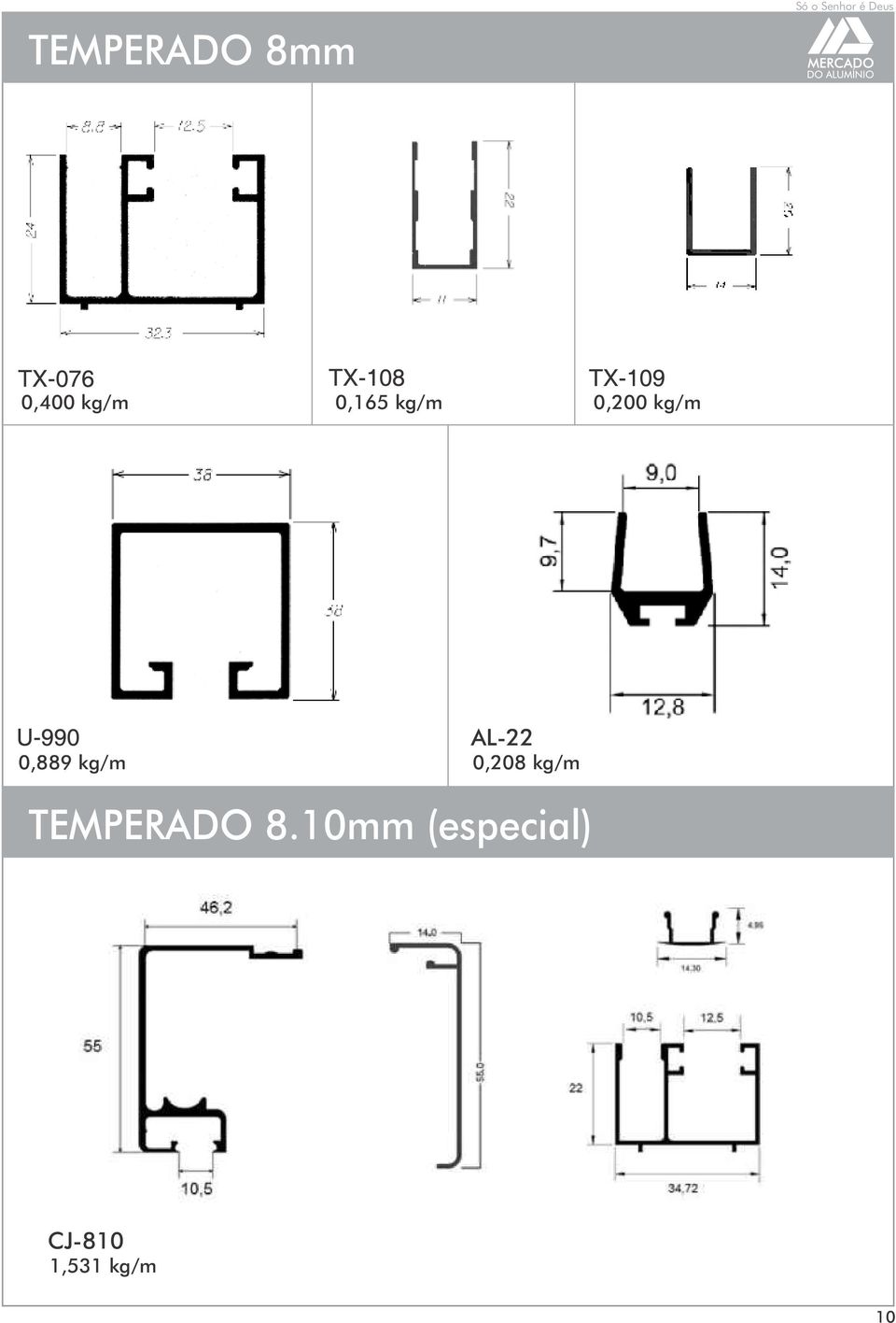 AL-22 0,208 kg/m TEMPERADO 8.