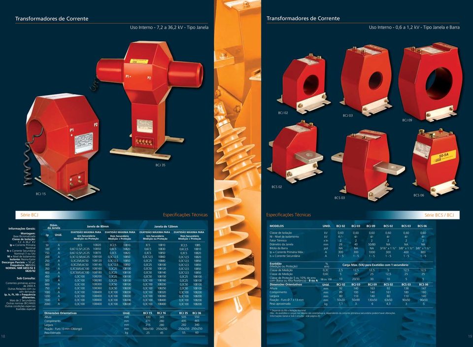 Frequência: /60Hz NORM: NBR 6855/9 E 680/9 Sob Consulta: s primárias acima de 000 Outras Relações com ou sem derivação Ip, Is, Ft, Ith e Frequência diferentes.
