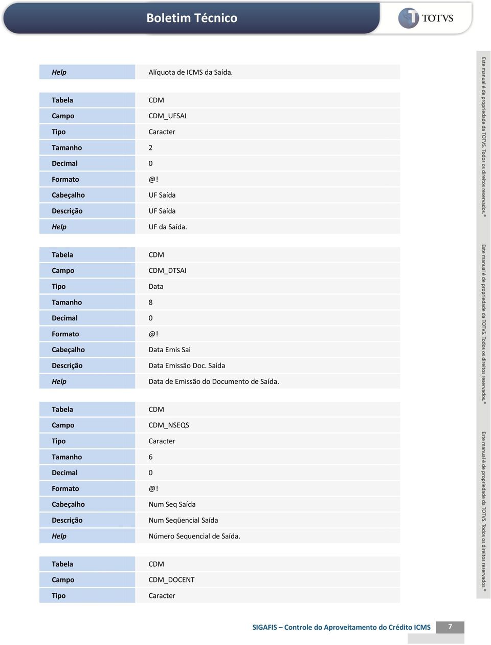 _DTSAI Data Tamanho 8 Data Emis Sai Data Emissão Doc.