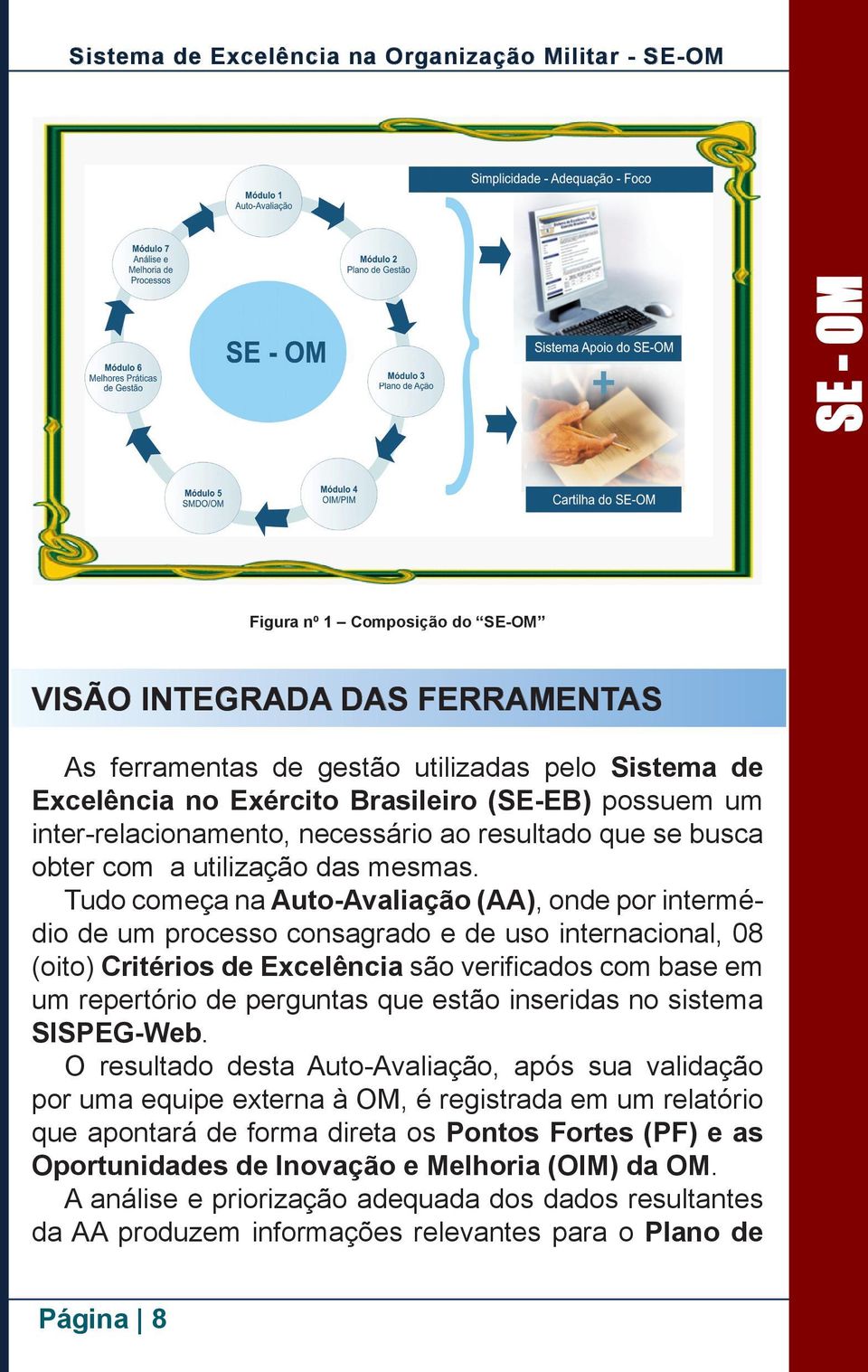 Tudo começa na Auto-Avaliação (AA), onde por intermédio de um processo consagrado e de uso internacional, 08 (oito) Critérios de Excelência são verificados com base em um repertório de perguntas que