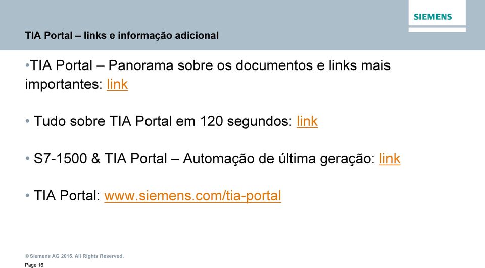 TIA Portal em 120 segundos: link S7-1500 & TIA Portal Automação