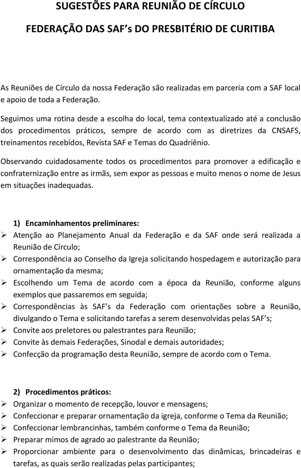 Temas do Quadriênio.