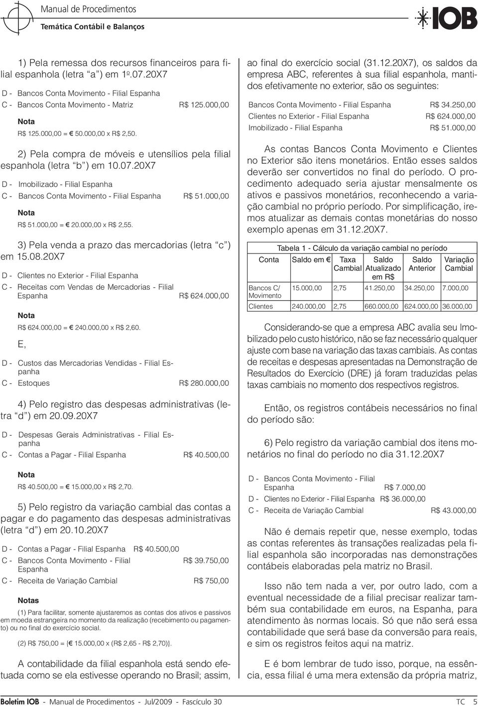 000,00 Nota R$ 51.000,00 = 20.000,00 x R$ 2,55. 3) Pela venda a prazo das mercadorias (letra c ) em 15.08.